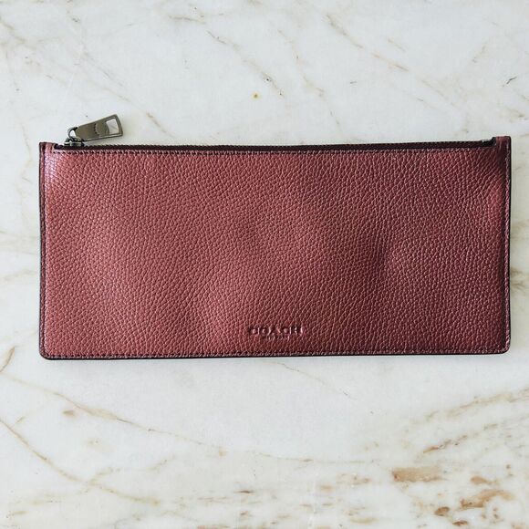 COACH Metallic Cherry Leather Multiple Journal Pop Out Pouch Crossbody Bag - Picture 6 of 15